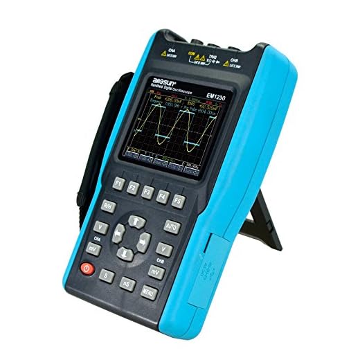 all-sun 2 in 1 Handheld Oscilloscope with Color Screen Dual Channel Scope Muti Meter 25MHz