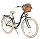 Citybike Milord Komfort Fahrrad mit Weidenkorb für Damen