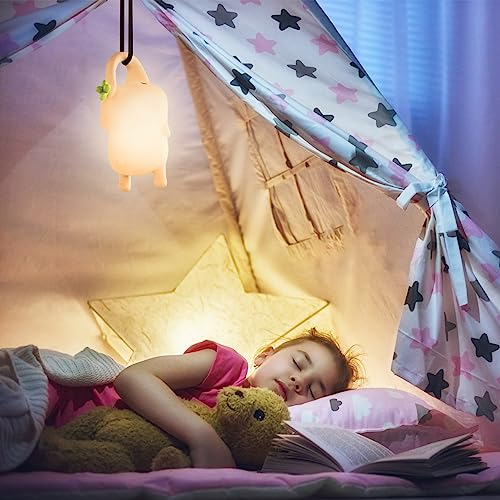Veilleuse Bébé Veilleuse Enfant 3 Modes d'éclairage, Lampe de Chevet en Silicone avec Contrôle Tactile et Fonction de Synchronisation Veilleuses mignonnes d'éléphant de bébé pour Garçons de Filles – vue 7