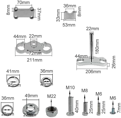 Wai Danie Inverted Forks Xr50 Crf50 Xr Crf 50 Sdg Ssr Pit Bikes Fk05 Front Fork Shock Assembly Shock Absorber Forks Suspension For Crf50 Xr Crf 50 Sdg Ssr Pit Bikes Fk05 Ssr Sdg 125 110 #TOP3