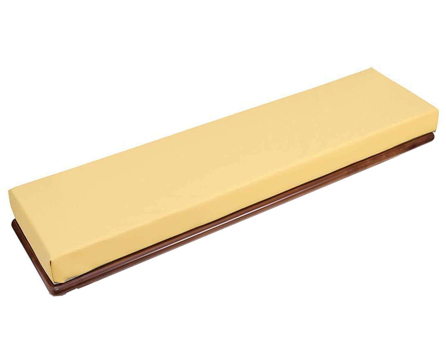 Cojín impermeable extra grande para patio, jardín, uso interior y exterior, almohada acolchada de 130 x 40 x 5 cm, ideal para bancos y sofás de dos plazas, color amarillo brillante