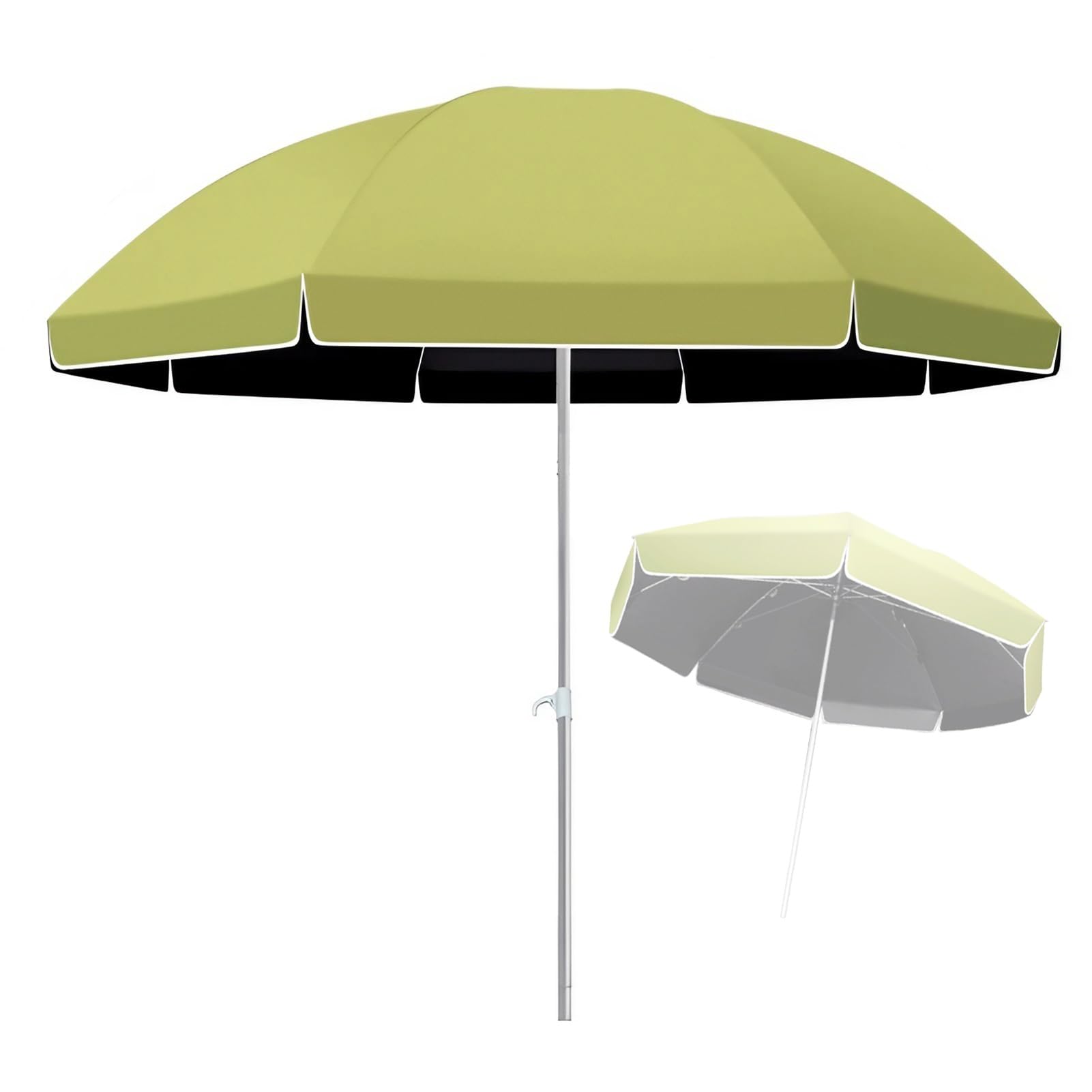 Marktschirm Terrassenschirm Strandschirm, 180/220/240/260 cm, Runder Tischschirm für den Außenbereich mit Metallstange, Tragbarer Sonnenschirm für Garten, Hinterhof, Pooldeck