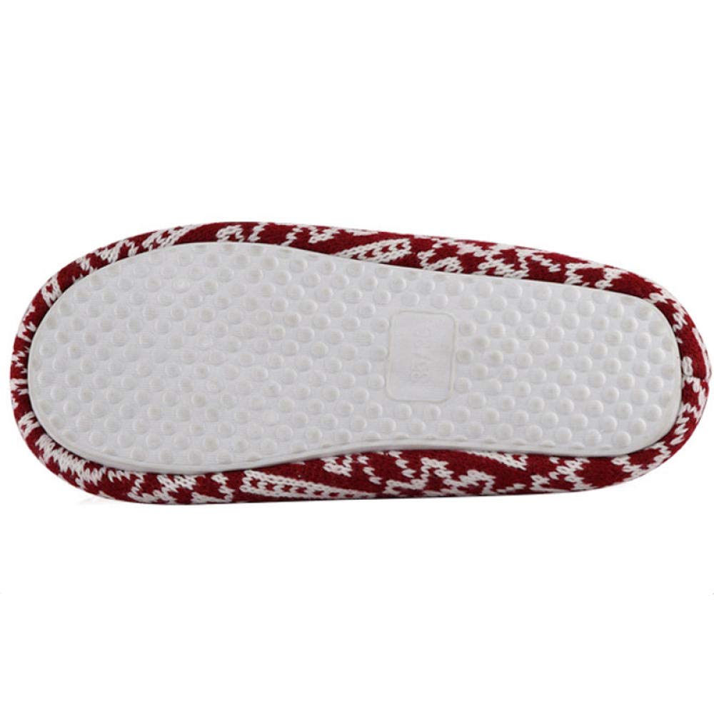Inicio Interior Cálido Mujer Zapatillas De Felpa De Espuma Invierno Cálido Y Acogedor Zapatillas De Dormitorio Tela De Algodón Copo De Nieve Zapatos De Interior
