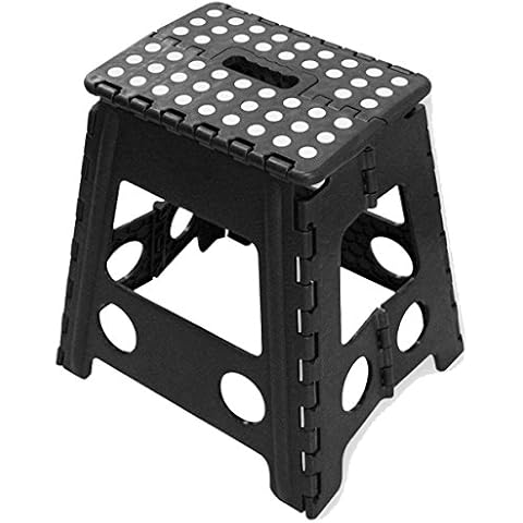 ADEPTNA Super Strong Plastic Folding Step Stool - Premium Compact and Lightweight Anti Slip Foldable Stool with Handles for Kids and Adults (15” LARGE STOOL) Cover