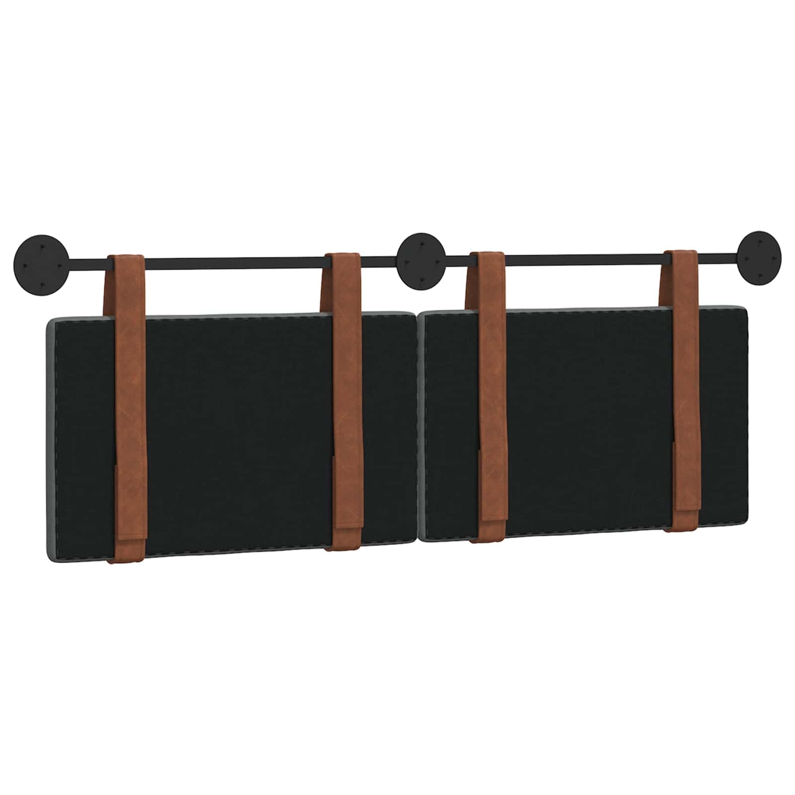 Cabecero colgante gris oscuro de poliuretano antiguo con acolchado suave, 150 x 55 x 5 cm, montaje en pared, juego de 2, versátil para dormitorio, habitación de invitados, cama doble