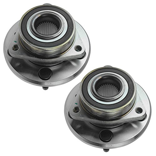 Image of TRQ Font and Rear Wheel Bearing and Hub Assembly Set 2 Piece Compatible with 10-15 Chevrolet Camaro LT Manual Transmission 10-15 Camaro LS Manual Transmission 10-11 SS Automatic