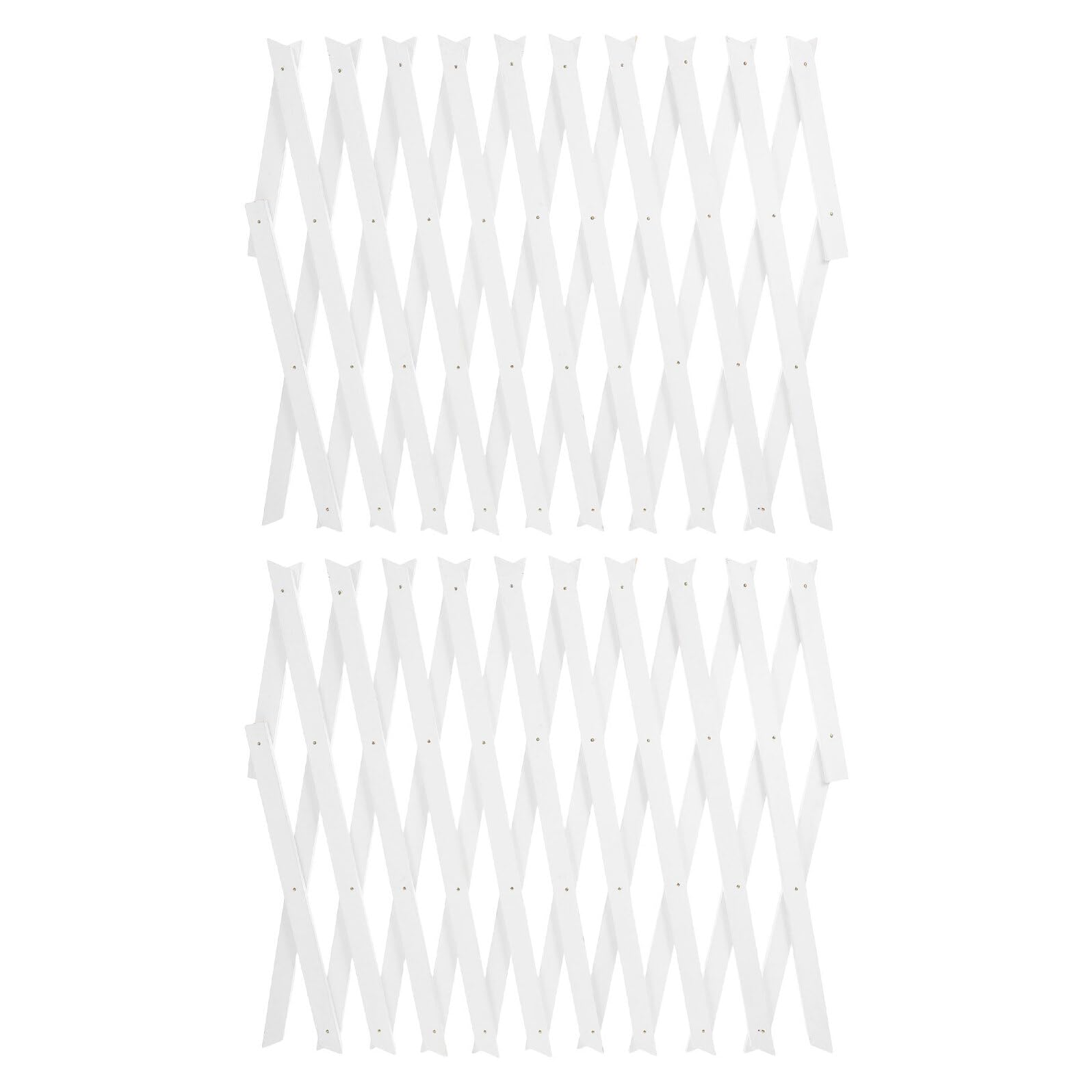 Treillis extensible en bois blanc décoratif pour fleurir un mur extérieur ou un salon