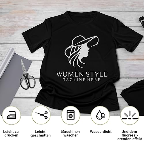 NANAPLUMS Reflektierende Plotterfolie Textil - Reflektierende Flexfolie Plotter Textil, Wärmeübertragung Vinyl für DIY T-Shirt, Taschen, Kleidung, Kissen(Hellgraue)