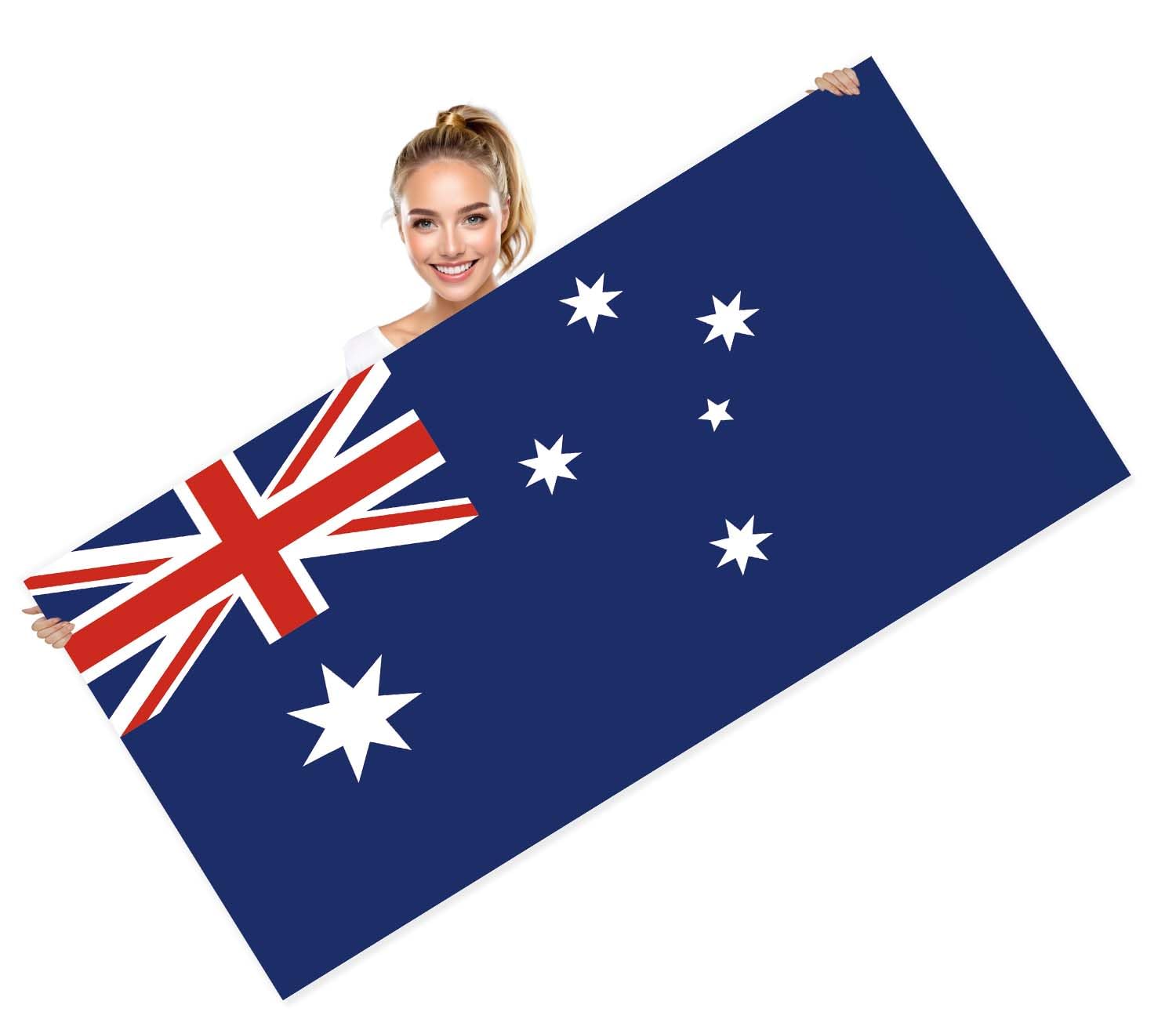 72 x 142 cm Australia Towel, 28 x 56 Inch Large Australian Flag Soft Microfibre Sand Free Towel, Lightweight Thin Quick-Drying Towels for Sports Travel Pool Towel Australia