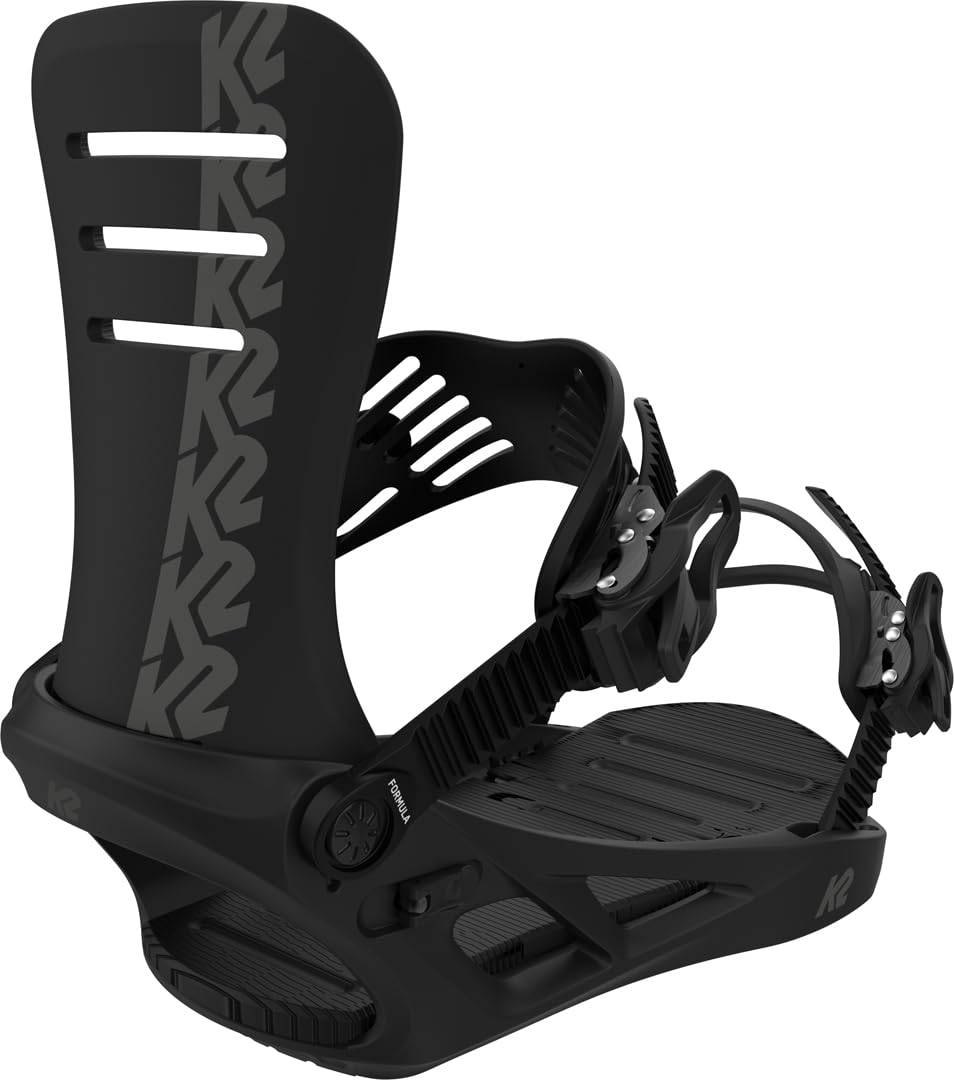 K2 Formula Mens Snowboard Bindings, XL: 11+, Black