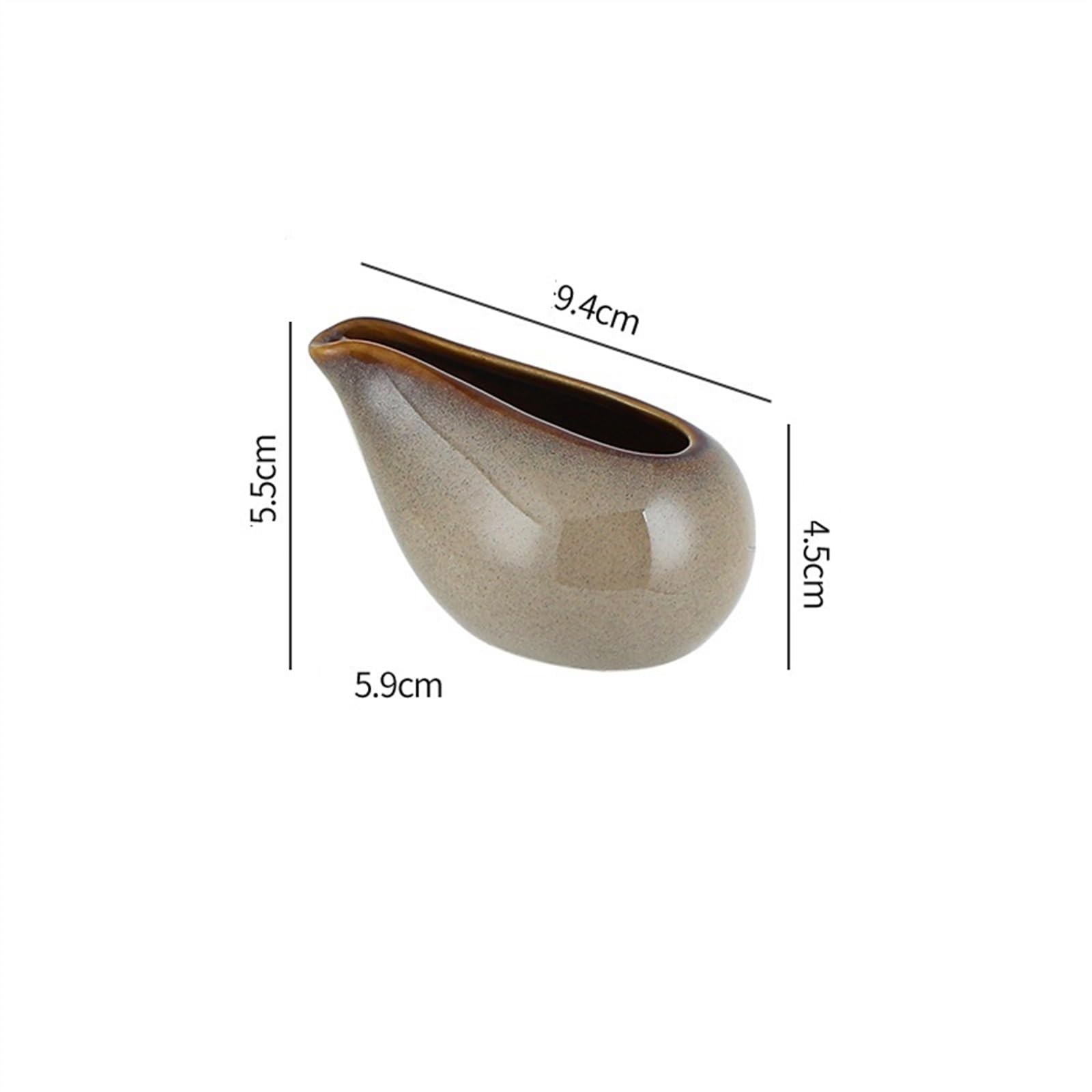 Saucièren mini miski na sosy, 3,4 uncji, ceramiczne, szklane, do mleka, dzbanek, kreatywna kawa, małe mleko, do gospodarstwa domowego, małe sosjerki do mleka, sosów (niebieskie)
