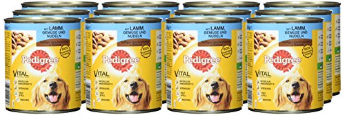 Pedigree Dose Adult mit Lamm, Gemuese und Nudeln - Saft. Geschnetzeltes, 12er Pack (12 x 800 g)
