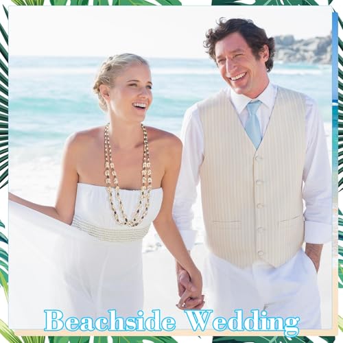 Misdary 30 Pcs Hawaiian Shell Leis Bulk Sea Shell Leis Luau Tahitian Dove Nassa Shell Necklace Natural Long Cowrie Shell Necklace Summer Beach Party Apparel Jewelry Accessories for Women Men4