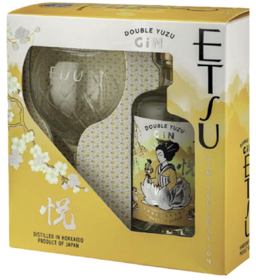 Cofanetto Etsu Gin 'Double Yuzu' Limited Edition 70cl 43% con bellissimo bicchiere firmato