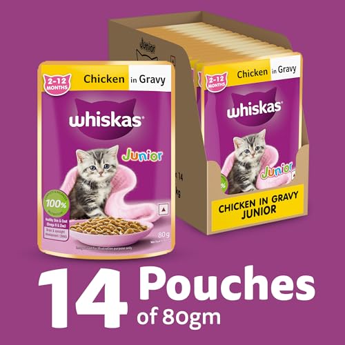Whiskas Junior Kitten Wet Food, Pack of 14 · 80 g (1.12 kg total) - Image 4