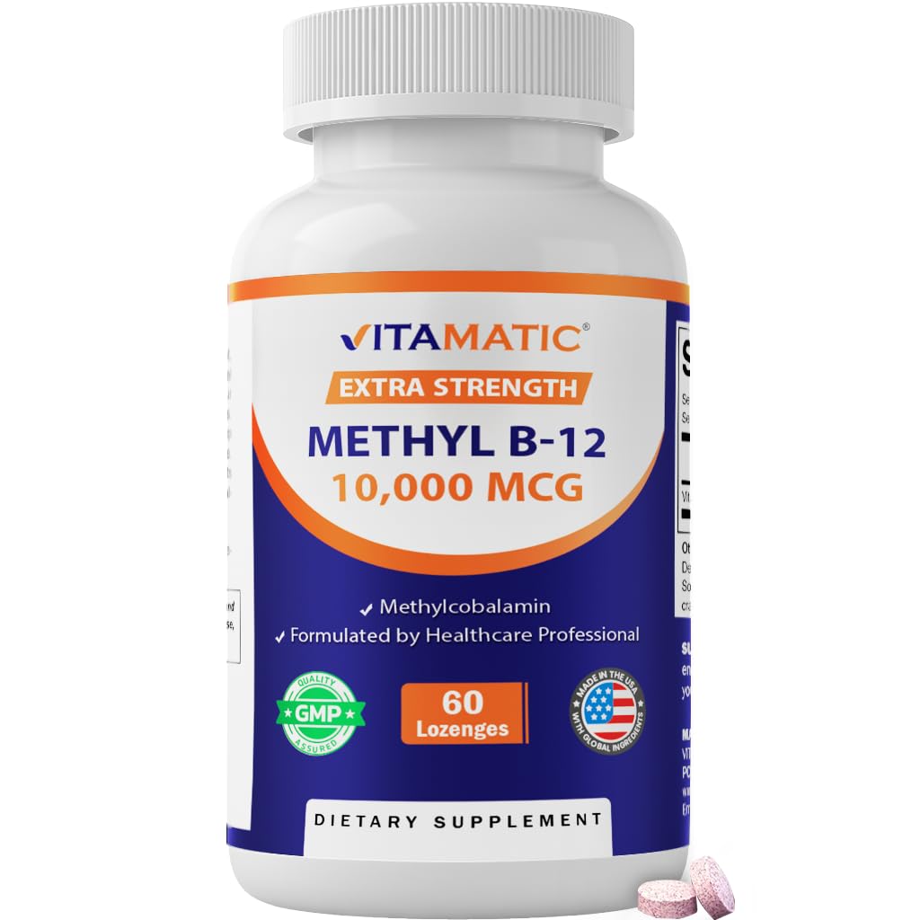 Vitamatic Methyl B-12 10,000 mcg, 60 Count Lozenges