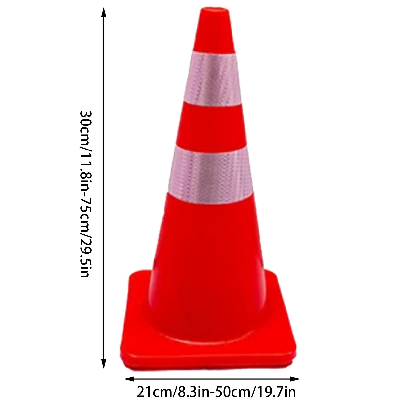 Cônes de Sécurité Orange en PVC,Cônes de Signalisation avec Base Lestée,Cônes Pliables Multi-usages,Cônes de Stationnement pour Chantiers et Parkings(Size:67x33x33m,Color:2pack)