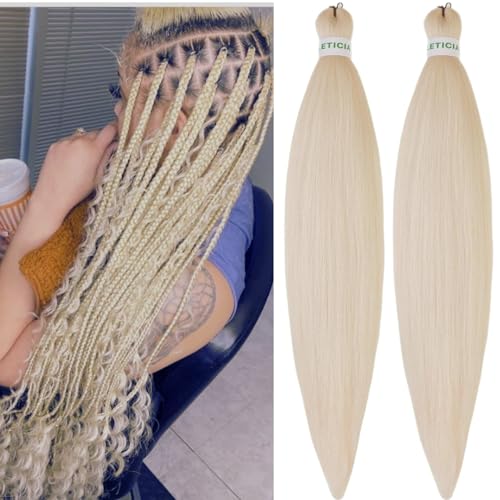 Blonde Braiding Hair Pre stretched Anti Itch 613 Hair Extensions