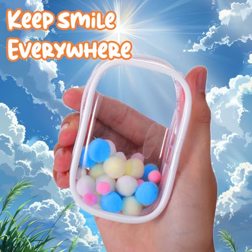 Image of Mity rain 2PCS 3.5inch Clear Figure Display Bag with Keychain for Sonny Baby, Blind Box Display Case, Great Carrying Case Gift for Mini Figure /Doll Collectors