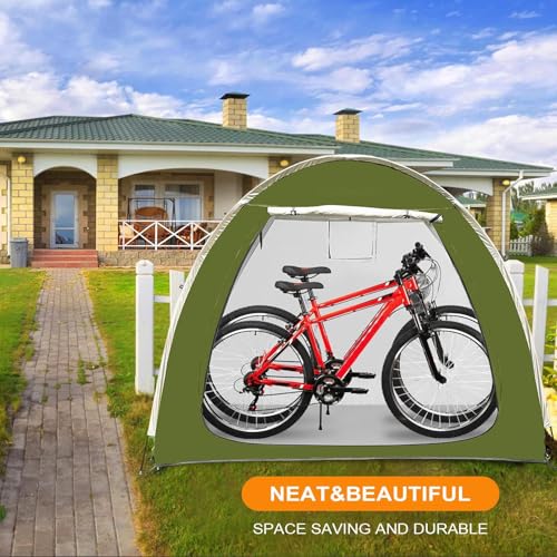 Cobertizo para bicicleta portátil que soluciona la falta de espacio en el jardín 3
