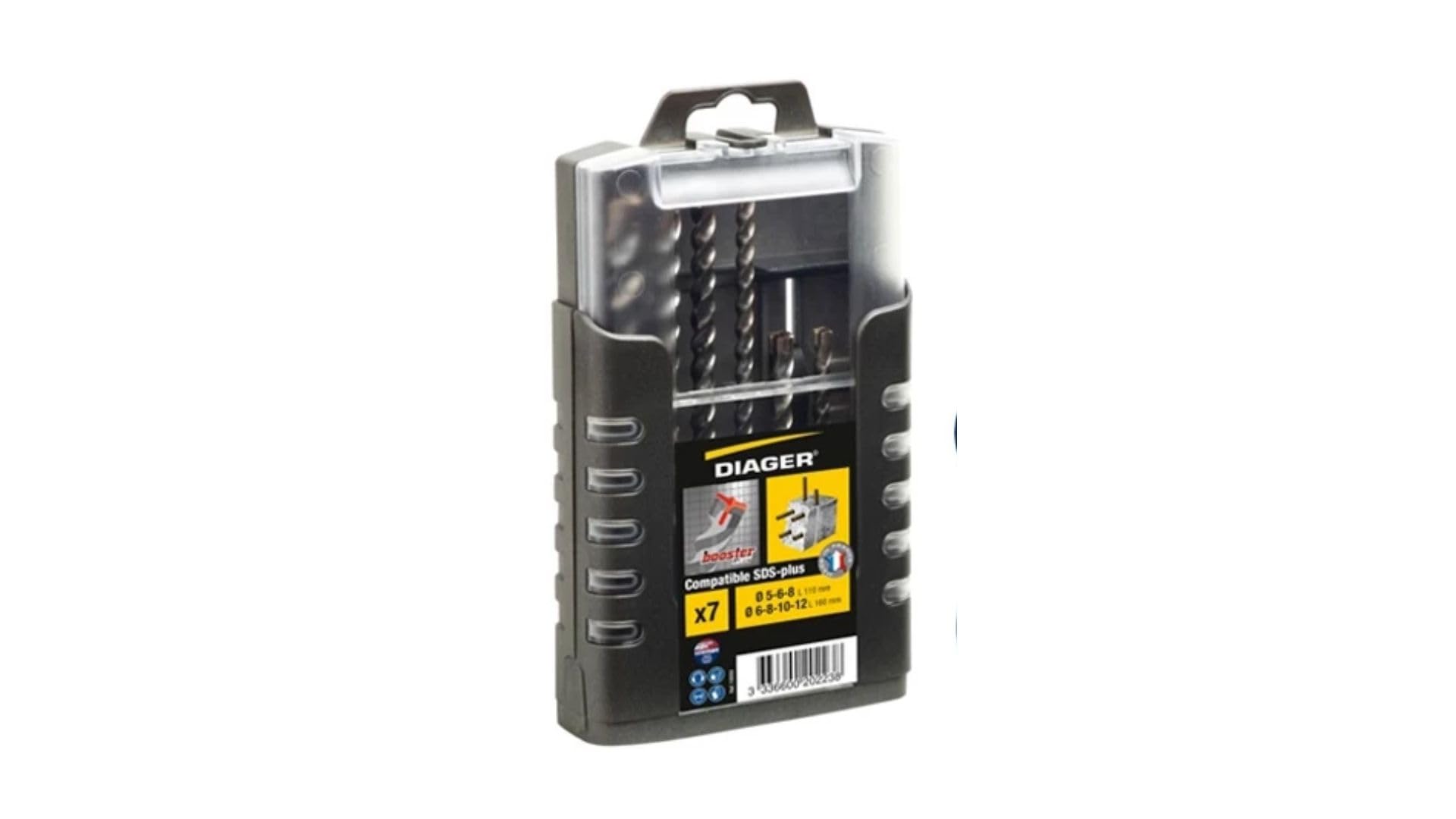 Diager FBA90010 - Set di 7 punte per calcestruzzo SDS plus-DIAGER-1000U