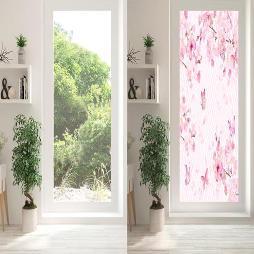 Vinilo decorativo para ventana Pink Art Cherry Blossom miniatura 3