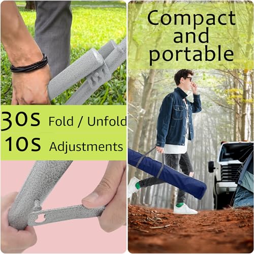 Image of Tranquillo Ultimate Relaxation Portable Hammock Stand, Foldable Hammock Stand with Canvas Hammock, Spreader Bar, Quick Fold Unfold in 30 Seconds Steel Frame Hammock 600 lbs Capacity, White /Navy