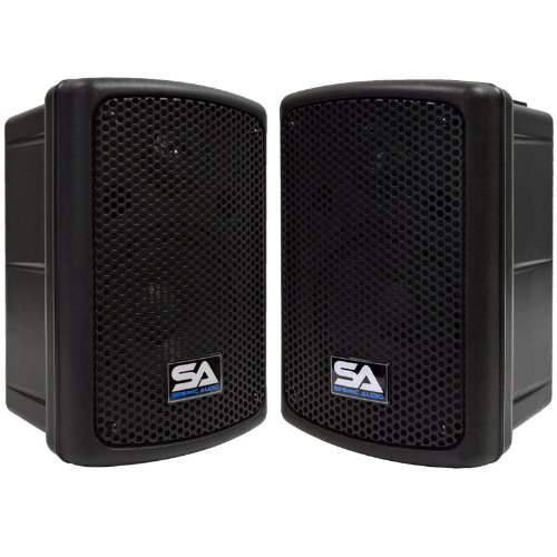 Seismic Audio - PWS-8 (Pair) - Powered PA/DJ 8" Molded Speakers - 300