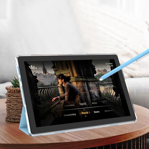 Image of 10 inch Android 15 Tablet with Case, 10GB RAM + 64GB ROM (Expand to 1TB), Quad Core Processor, 5G WiFi 6, BT5.0, 1280x800 HD Display, 6000mAh, Dual Camera, GMS