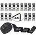XCOZU 15 Pièces Boucle Plastique Clip Sangle 25mm and Boucle Latérale, 1 Rouleau 5 Verges en Nylon Noir Sangle 25mm, Boucle Attache Rapide Sac a Dos pour le Bricolage Faisant Réparer la Sangle