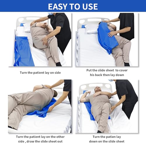 Image of Tubular Transfer Slide Sheet for Patient,Washable and Reusable Sliding Sheets to Move Elderly Safety,Moving Bedridden Patients from Bed,Car, Wheelchair, Hospital or Home Care (15.7 inch X 23.6 inch)