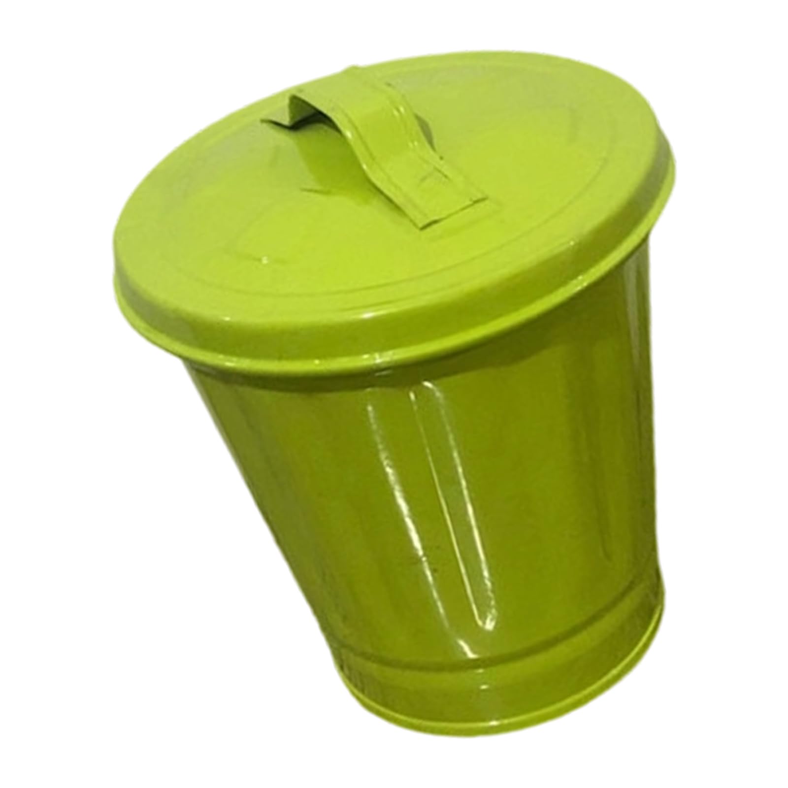 APGLSXY Creative Iron Shaped Trash Can with Top Sturdy Iron for Kitchen Workplace Bedroom Bathroom Small Garbage Bin