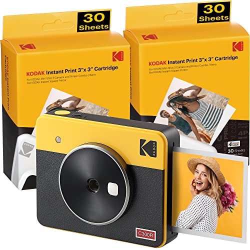 Get Cheap Price Kodak Mini Shot 3 Retro (60 Sheets) 3x3 2-in-1 Instant Camera & Photo Printer, Compatible with iOS, Android & Bluetooth, Real Photo HD, 4PASS Technology & Laminated Finish – Yellow Super Brands Kodak Mini Shot 3 Retro (60 Sheets) 3x3 2-in-1 Instant Camera & Photo Printer, Compatible with iOS, Android & Bluetooth, Real Photo HD, 4PASS Technology & Laminated Finish – Yellow