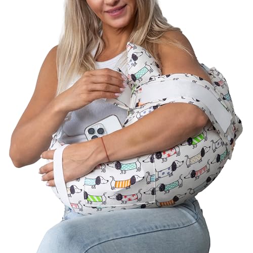 W&F HOME Shoulder Pillow, Shoulder Surgery Pillow, Rotator Cuff Pillows, Rotator Cuff Surgery Must Haves, Post Shoulders Surgeries Must Haves, Shoulders Support, Arm Support Pillows - White Dog