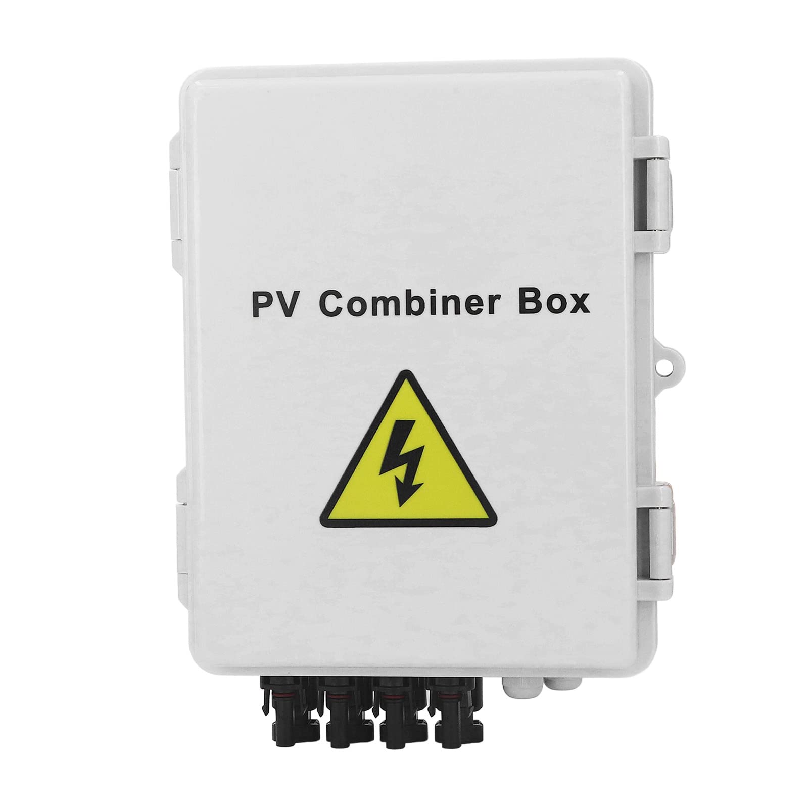 PV-Kombinierer-Box, DC12V 24V 36V 48V 4 String Solar Combiner Box mit 15A Sicherung 63A Leistungs Schalter, Outdoor-Leistungs Schalter für On-und Off-Grid-Solarstrom Anlage