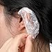 200PCS Disposable Ear Covers for Shower, Clear Waterproof Ear Covers for Bathing, Waterproof Plastic Ear-Protectors for Showering, Hair Dye, Spa, Salon and Beauty Treatments