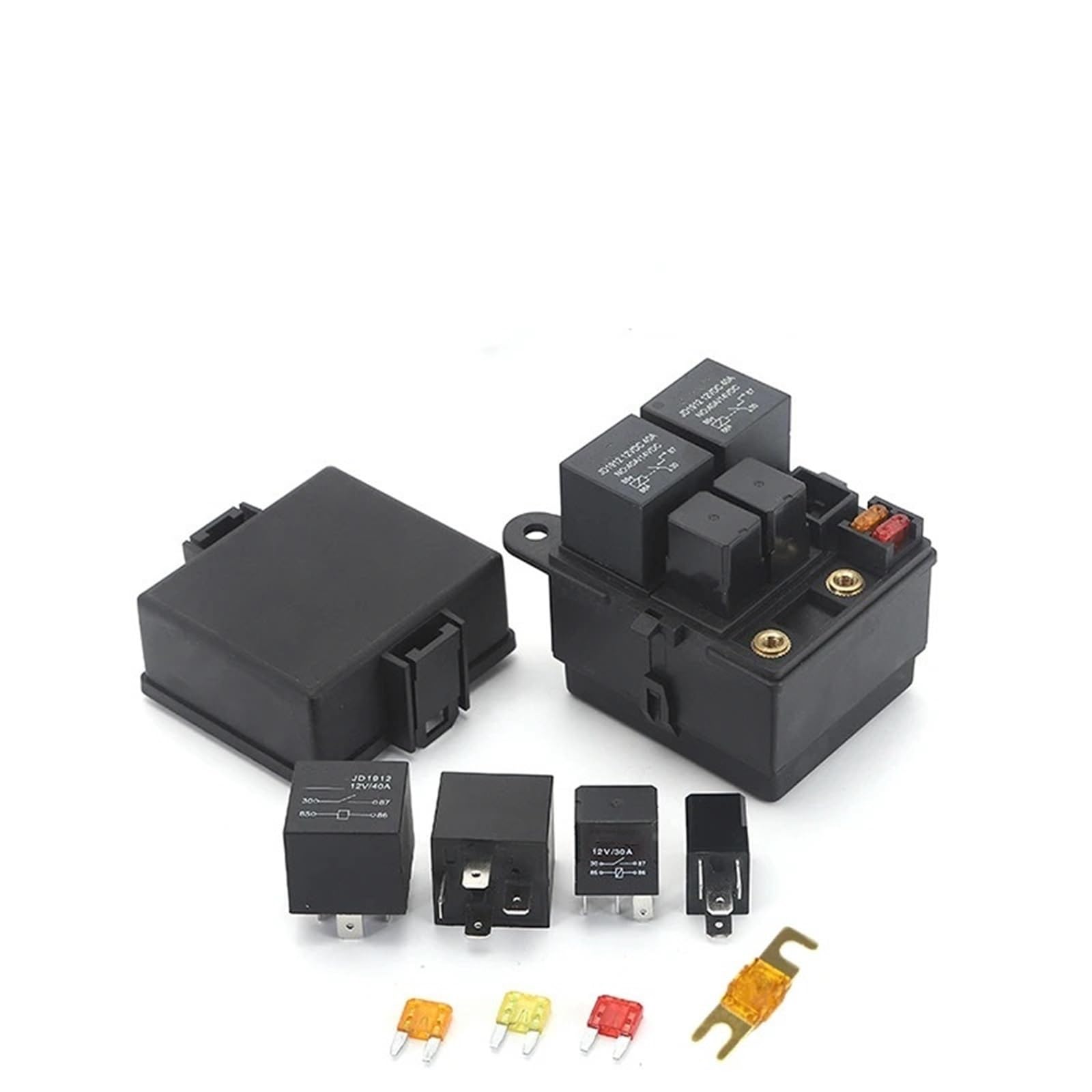 Enchufe de relé for coche, caja negra, portafusibles de cuchilla for vehículo eléctrico automotriz, triciclo, faro, bocina, Control de línea modificado (Color : 24V 5P Relay)