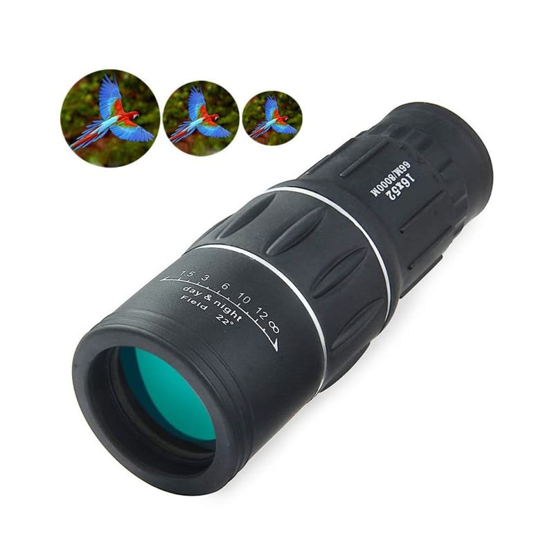 TechKIng (SPECIAL DEAL with 12 YEARS WARRANTY) 16 X 52 Dual Focus Zoom Optic Lens Armoring Monocular Telescope Outdoor Travel Binoculars for Bird Watching Monocular (52 mm, Black)-8932 2 51jflS0UJUL