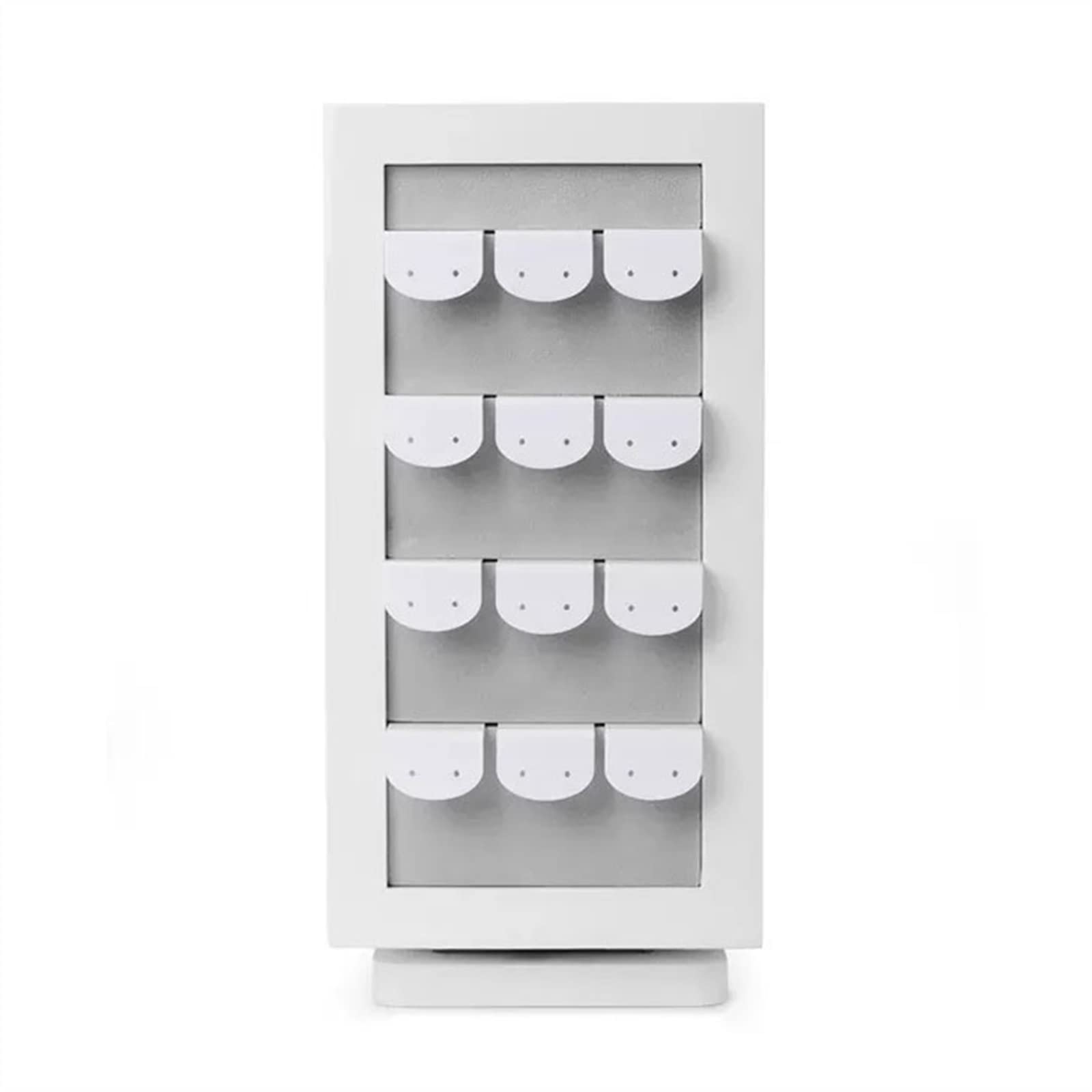 J9V4G6S3B5 Jewellery Storage Earring Holder Rotating Four-Sided Jewelry Display Stand, Organizer for Store, with Cardboard, KeyChain(Small)