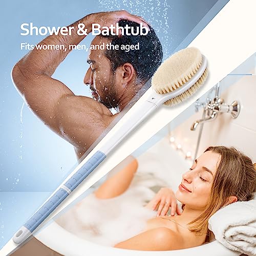Rafow HZB-1 Back Scrubber Body Shower Brush: Anti Slip Long Handle Bath Brush thumb #6