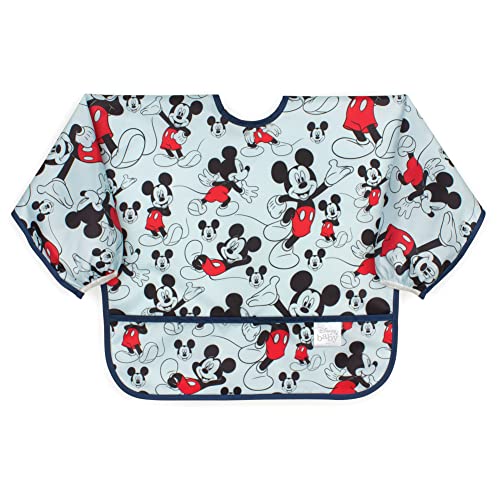 Image of Bumkins Sleeved Bib Baby Bib, Toddler Bib, Smock, Waterproof Fabric, Fits Ages 6-24 Months