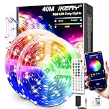 IKERY LEDテープライト 40M アプリ制御 音声同期 RGB 調光調色 間接照明 LEDテープ 24V 4ピン 店舗 ゲーム室 カラオケ 室内 ハロウィン クリスマス パーティー 装飾用 雰囲気作り