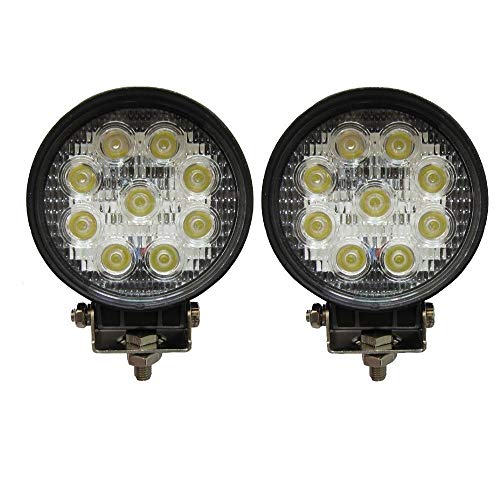 Potenza: 27W. tempo di saldi 2 X Faro 27W Rotondo Faretto Led Da Lavoro 9 Led Da 3W Di Profondità Auto Barca