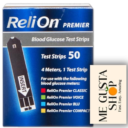 ReliOn Premier Blood Glucose Test Strips 50 Count + me Gusta Sticker