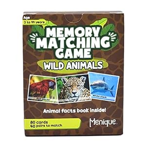 Menique, Wild Animals, Memory Matching Game