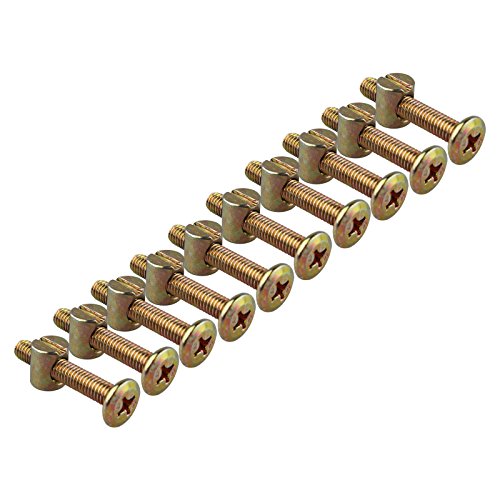HALJIA - HALJIA 10 pcs Meuble bois Lit pour bébé Berceau Lit Chaise Allen à tête à fente avec écrous à portée sphérique M6 x 35 MM