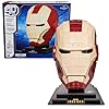 Marvel Iron Man 3D Puzzle Model Kit with Stand 96 Pcs | Iron Man Helmet Desk Decor | Building Toys | 3D Puzzles for Adults & Teens 12+