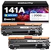 [with Chip] 141A Toner Cartridge Compatible for HP LaserJet 141A W1410A Black Toner as Replacement with HP Laser Jet Series M110 M110w, LaserJet MFP Series M139w M140 M140w (2 Black)
