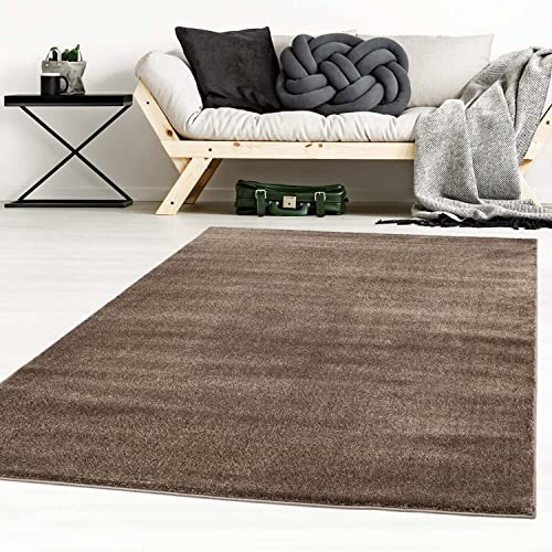 Taracarpet Kurzflor-Designer Uni Teppich extra weich fürs Wohnzimmer, Schlafzimmer, Esszimmer oder...