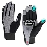 fahrradhandschuhe winter test Touch-Screen-Design mit der einzigartigen und empfindlichen Touchscreen-Finger-Fähigkeit (berührbarer Daumen und Zeigefinger), können alle Ihre Touchscreen-Geräte, sogar das mit einer Displayschutzfolie bedeckte Smartphone leicht geklickt werden.